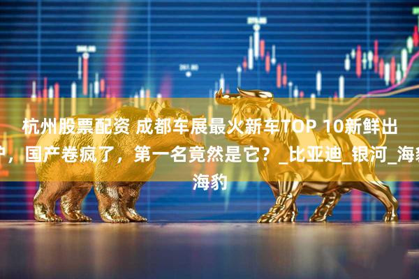 杭州股票配资 成都车展最火新车TOP 10新鲜出炉，国产卷疯了，第一名竟然是它？_比亚迪_银河_海豹